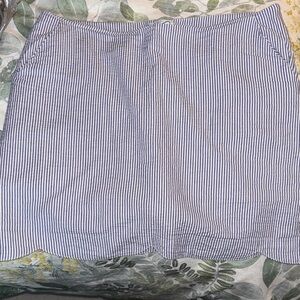Seersucker Striped Golf Skirt